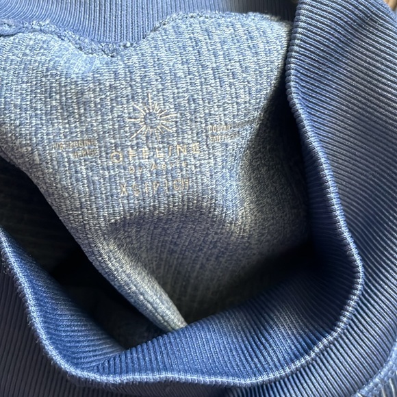 Offline by Aerie 7/8 Hi Rise Blue Ribbed Seamless High Rise Athletic Leggings - Picture 8 of 8